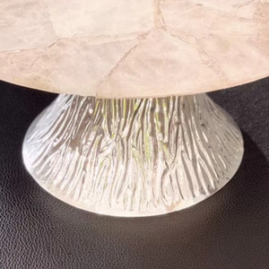 จานเสิร์ฟแบบคลาสสิกสำหรับเครื่องครัวโรงแรมจานเสิร์ฟผลไม้จานทองเหลืองและเรซิ่นทรงกลมสีเงิน - Product Image 2