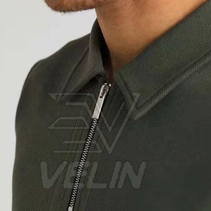 Camiseta Polo con Cierre para Hombre, Informal, de Manga Corta, de Algodón, Camiseta Polo con Cierre de Moda para Hombre, Ajustada, de Verano - Product Image 5