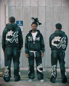 Chándal de invierno de alta calidad para hombre, conjunto de 2 piezas con cremallera, joggers holgados y trajes sostenibles, características transpirables - Product Image 3