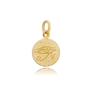 Ojo de Horus símbolo diseño 925 plata esterlina venta al por Mayor turco hecho a mano liso colgante encanto joyería fina - Product Image 3