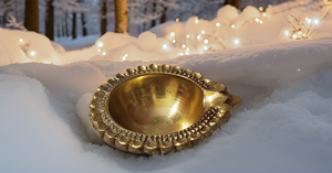 Lampe à huile en laiton de qualité supérieure faite à la main traditionnelle indienne dorée Akhand Diya accessoire artisanal pour une utilisation décorative de Diwali - Product Image 6