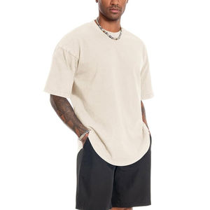 Venta al por mayor ácido lavado Streetwear estilo algodón camisetas de los hombres con ajuste holgado y logotipo personalizado impresión disponible - Product Image 2