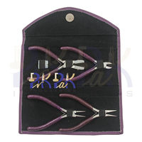 Kit de alicates de 4 piezas, tamaño de cadena de 120mm, redondo, mordaza de nailon, Alicates de punta plana, cortador lateral, fabricación de joyas, Kit de alicates para envolver alambre