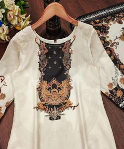 นวมคลุมหน้าสไตล์อินเดียปากีสถานพร้อมทําชุดผ้าฝ้ายผู้หญิงเย็บชุดผู้หญิงที่สง่างาม - Product Image 2