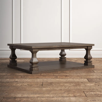 Table basse Modèle de table classique en bois de teck de style antique traditionnel pour les salles de détente et les salons