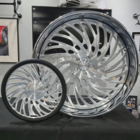Jantes forgées sur mesure style DUB pour tout-terrain, 22x12 à déport profond, 5x5.5, chromées, 4x4 20x10 pour SUV rehaussés et camions de spectacle Forgiato