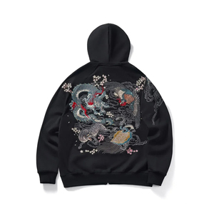 Sudadera con Capucha Personalizada 2024 con Logotipo Propio para Hombre, de Alta Calidad, de Algodón y Felpa, Transpirable, con Cierre, para Invierno, OEM - Product Image 2