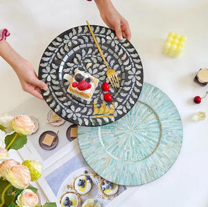 Plateaux de service ronds pour aliments et thé au café pour plateau de service décoratif, napperon MOP du Vietnam - Product Image 5