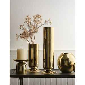 Florero de Latón Macizo, Estilo Minimalista Nórdico, Metal Dorado, para una Sola Flor, Decoración Moderna para el Hogar y Centro de Mesa para Bodas - Product Image 6