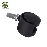 Tige de goupille en nylon de roulette pivotante de petite roue jumelle de faible puissance de 30mm pour des meubles