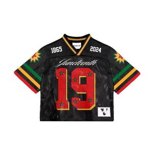 Maillot de football américain à coupe ample et courte, personnalisable, en maille sportive, qualité supérieure, streetwear, maillot rétro en maille - Product Image 5