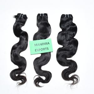 Extensiones de cabello virgen joven sin procesar Bodywave cabello indio largo Temple paquetes naturales cutícula alineada cabello humano - Product Image 4