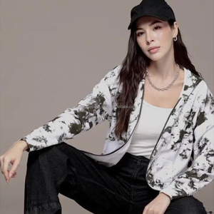 Sudadera Informal Cálida para Mujer de Nardon Apparel, Sudadera Holgada con Capucha, Cuello Camisero, Cierre Completo, Lana/Viscosa, Estilo Europeo Americano - Product Image 2