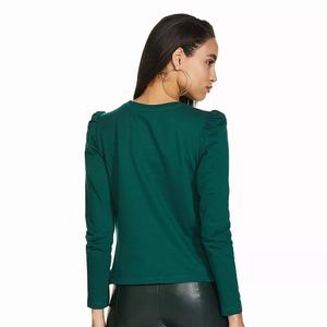 Custom Printed Women's Sweatshirt With Crew Neck Korean <b>Polyester</b> and Cotton Terry Fabric Long for Winter Season - Product Image 2