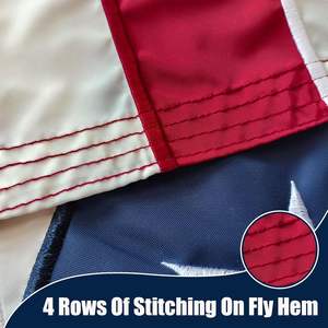 Флаг Пуэрто-Рико 12x18 дюймов, двусторонний, усиленный, для лодок, с вышитыми звездами и полосами - Product Image 4