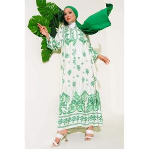 Robe superposée décontractée à motifs Vert - Product Image 1