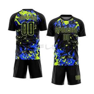 Conjunto de tela de poliéster 100%, productos de secado rápido, se ajustan a la camiseta con estampado de logotipo personalizado, camiseta de fútbol, kit de fútbol americano transpirable - Product Image 3