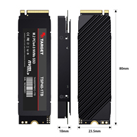 Desktop Internal M.2 Pcie Gen4x4 Nvme SSD 512GB 1TB 2TB 4TB mendukung OEM logam plastik Solid State Drive 1.4
