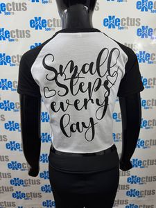 2024 Original Custom Breathable Cotton Raglan <b>Long</b> <b>Sleeve</b> Crop Top <b>T</b>-<b>Shirts</b> Women <b>Black</b> White Navel Exposed Summer Tee <b>Shirt</b> - Product Image 6