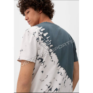 Camiseta de Manga Corta con Estampado Tie-Dye Retro de Moda Urbana para Hombre, Corte Regular, 240 GSM, 100% Algodón Tejido, Estampado Personalizado, Teñido en Dos Colores - Product Image 5