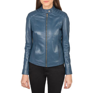 เสื้อแจ็คเก็ตนักขี่จักรยานหญิง ผ้าหนังเทียม ซับในนุ่ม สวมใส่สบาย พร้อมซิปปิด ดีไซน์ทันสมัย สไตล์สตรีทแวร์ - Product Image 2