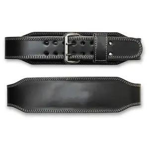 Ceinture de puissance en cuir véritable avec logo personnalisé Ceinture de gymnastique confortable de haute qualité Ceinture de puissance d'haltérophilie de taille personnalisable