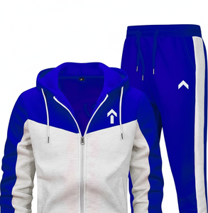 Unisex Heavy Fleece Breathable Anti-Bacterial Sporty Hooded Tracksuit | Custom 100% Cotton Solid Full-Length Jogger Set | Winter - Product Image 3