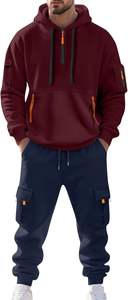 <b>Men's</b> Top Quality Tracksuits Casual <b>Sweat</b> Track <b>Suits</b> Quarter Zip Pieces <b>Sweat</b> <b>suits</b> Long Sleeve Jogging - Product Image 2