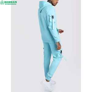 Survêtement de sport d'hiver unisexe de haute qualité, personnalisé, épais, pour la course et les loisirs, à manches longues, avec broderie effet vieilli et effet superposé - Product Image 6