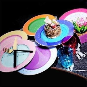 Kosova FNC-28 Bone China Set 6 pezzi di torta a pois