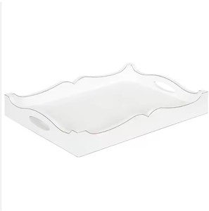 ถาดไม้มะม่วงสีขาวแบบกลับด้านได้พร้อมที่จับสำหรับตกแต่ง & ให้บริการใช้ในราคาที่เหมาะสม - Product Image 1