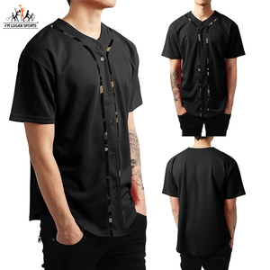 Jersey de béisbol con botones para hombre, Jersey de béisbol con botones, estilo Hipster, Hip Hop, FM LOGAN SPORTS, novedad - Product Image 6
