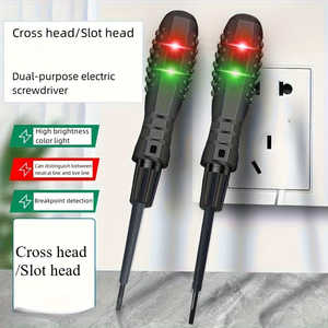 Juego de 2 Detectores de Voltaje Inteligentes de Doble Cabezal con Luces LED para Pruebas Eléctricas y Localización de Fallas - Product Image 5