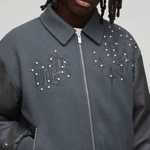 Veste en cuir de motard pour homme avec fermeture éclair, prix réduit, livraison directe, prix réduit, plusieurs poches latérales, veste en cuir de motard pour homme - Product Image 4