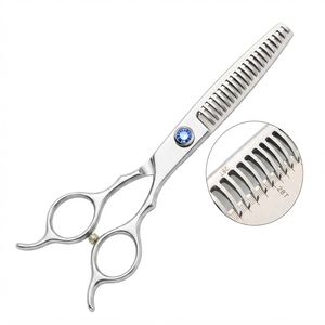 Ciseaux de coiffure professionnels 6,5 pouces en acier inoxydable 28 dents, ciseaux texturants pour salon de coiffure, droitiers, manche long - Product Image 5