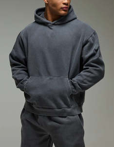 Conjunto Deportivo Informal de 2 Piezas con Sudadera con Capucha y Pantalones Deportivos Holgados para Hombre, Color Personalizado, Secado Rápido - Product Image 3