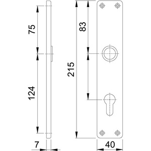 202SP F2 Long-Shield Pair Neusilberfarbig Metal Crafts HOPPE PZ 72 mm F2 - Product Image 3