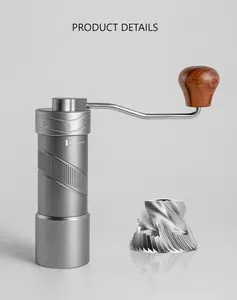 Moulin à café manuel en alliage d'aluminium réglable, moulin à main portable, meule conique, outil de cuisine pour expresso, facile à nettoyer - Product Image 2