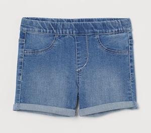 Shorts en jean délavé décontractés et sportifs, style urbain, pour hommes et femmes, couleur unie, taille droite à bouton, pour le printemps - Product Image 3