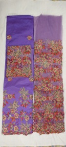 Tela de Seda Tafetán Tejida con Diseño Floral y Pedrería, Estilo Étnico Clásico y Lujoso, Antiestática y Transpirable - Product Image 5