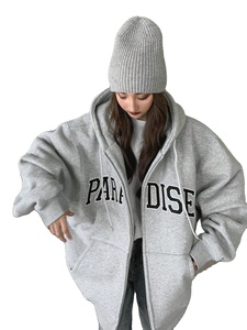 Sweats à capuche amples surdimensionnés avec impression bouffante avec logo personnalisé sweat à capuche pull-over pour femmes vêtements de mode pour femmes - Product Image 2