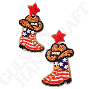 Boucles d'oreilles en perles de graine de rhum Malibu fabriquées à la main Bijoux d'inspiration tropicale avec travail de perle de rocaille vibrant Parfait pour décontracté - Product Image 2