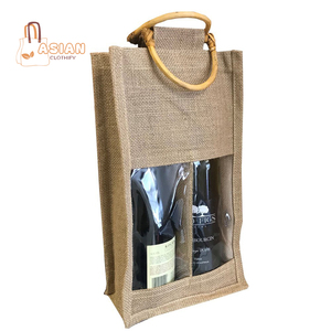 ถุงปอกระเจาไวน์รีไซเคิลพร้อมพิมพ์โลโก้ตามสั่ง - Product Image 2