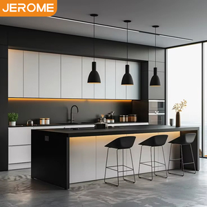 Meuble de cuisine intelligent en MDF, design moderne, avec évier et charnières, pour hôtel, villa et maison - Vente flash Jerome - Product Image 1