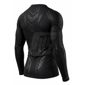 T-shirt de compression à manches longues pour homme, personnalisable par sublimation, pour la course à pied, la gym, le fitness et l'entraînement. - Product Image 5