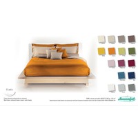 Fabriqué en Italie, 100% coton, 400TC, ensemble de housse de couette en percale de haute qualité (140x200cm + 2x50x80cm taies d'oreiller), durable, toutes saisons
