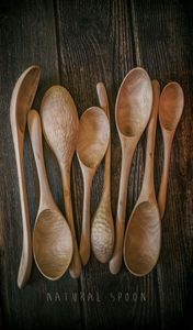 Ensemble de couverts en bois élégant et luxueux pour la cuisine, la maison, l'hôtel et la table à manger, vaisselle en bois naturel, ensemble de couverts - Product Image 3