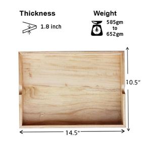 Bandeja hecha de madera, variedades de alta calidad como madera de mango que sirve desayunos, aperitivos, café, té y otros alimentos y bebidas - Product Image 2