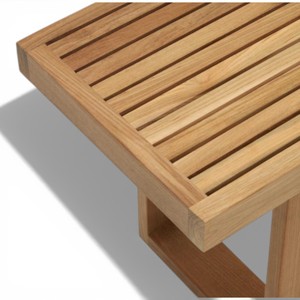 Banc de jardin en teck massif, écologique, durable, résistant à l'eau, design artisanal, mobilier d'extérieur pour patio, jardin, parc - Product Image 4