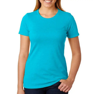 Fabricación directa de fábrica Camisetas deportivas de Mujer OEM de alta calidad Camisetas de mujer lisas en blanco de algodón de punto ecológicas - Product Image 1